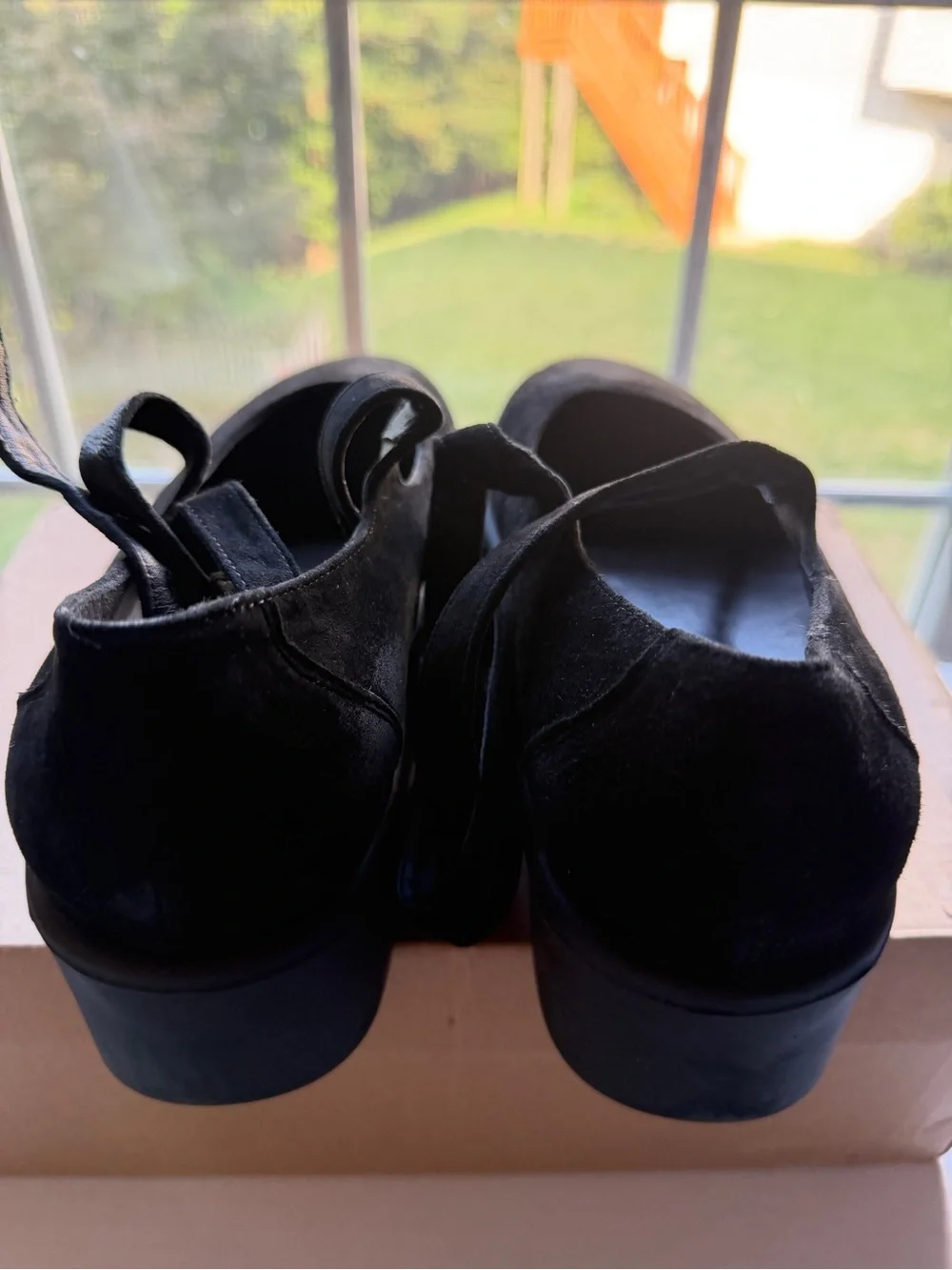 Berry Button Tokyo Bopper Black Ballerina Platform Black Sude Women's Shoes 7
